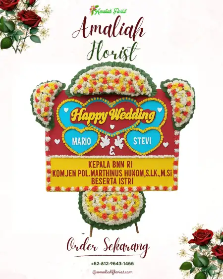Papan Bunga Pernikahan Bokoharjo